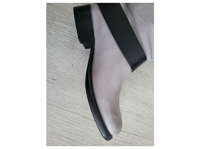 Autre Marque Botas Marithé François Girbaud de media caña en cuero gris Negro - vista 4