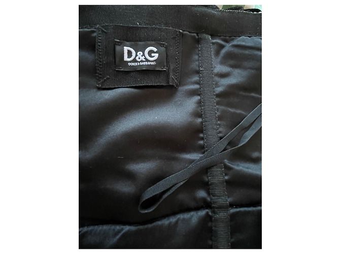D&G Vestido plisado de mezcla de lino beige Negro - vista 8