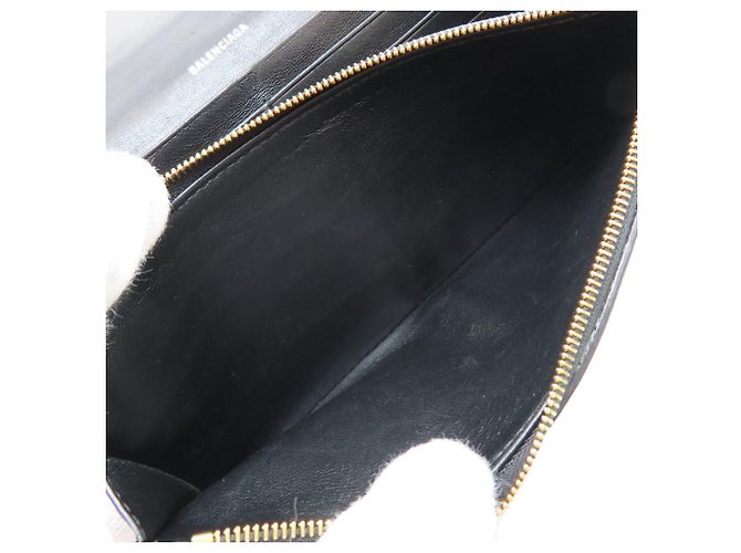 Everyday Balenciaga 594289 Logo Long Wallet Noir - vue 6