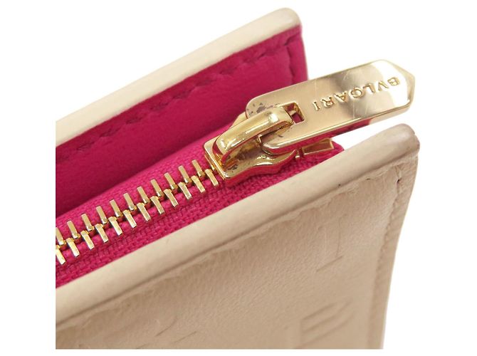 Bvlgari Bulgari Logomania Leder-Bifold-Geldbörse Beige - Ansicht 12
