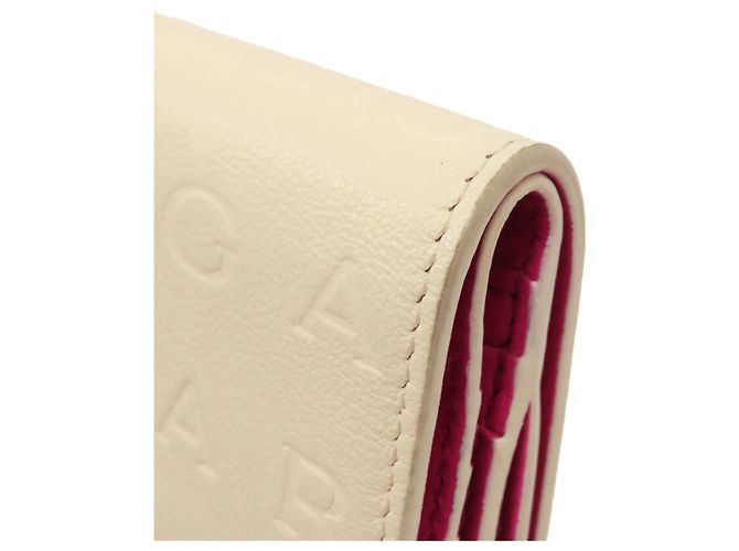 Bvlgari Bulgari Logomania Leder-Bifold-Geldbörse Beige - Ansicht 14