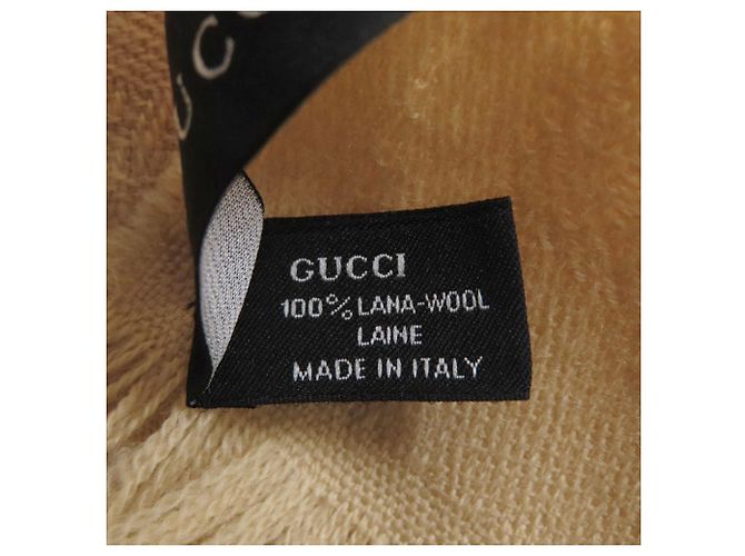 Stola Gucci GG in lana beige - vista 5