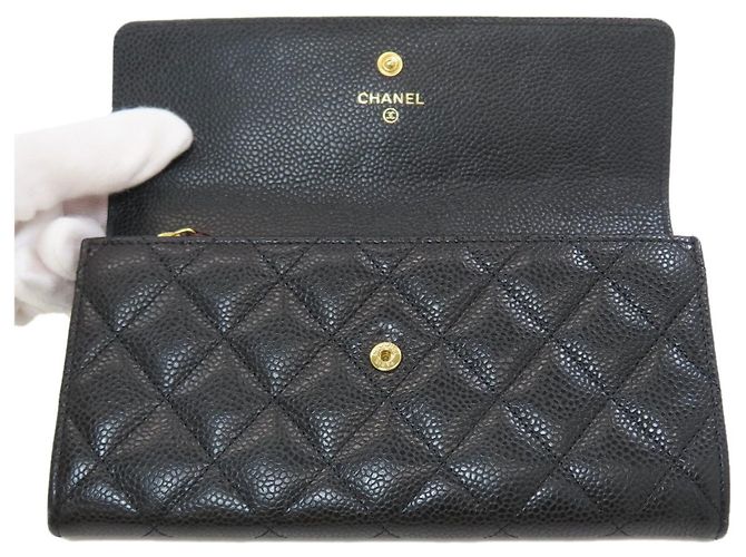 Chanel Matelassé Long Wallet Schwarz - Ansicht 4