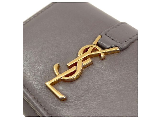 Cartera compacta Cassandra Yves Saint Laurent Castaño - vista 13
