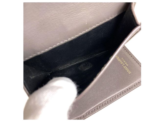 Cartera compacta Cassandra Yves Saint Laurent Castaño - vista 6