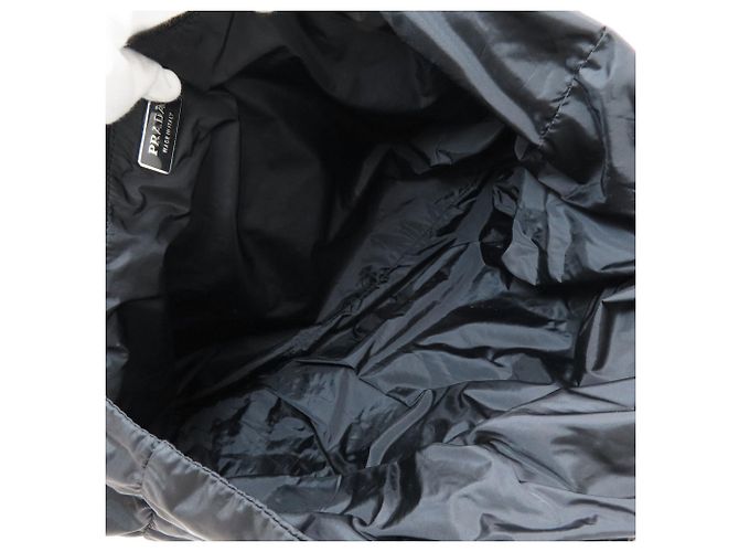 Borsa a mano Prada Eco Bag in nylon nero - vista 5