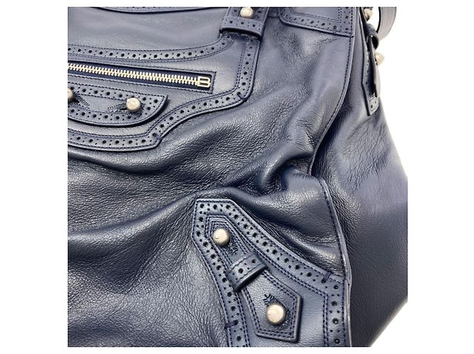 Borsa Balenciaga Rivacity Paper Blu navy - vista 13