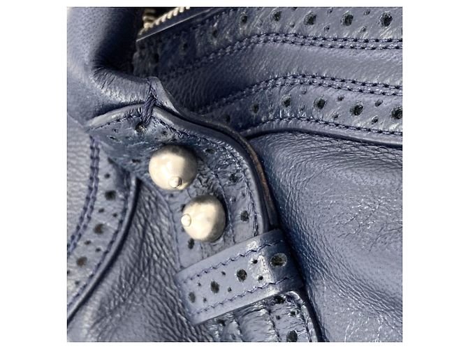 Borsa Balenciaga Rivacity Paper Blu navy - vista 16