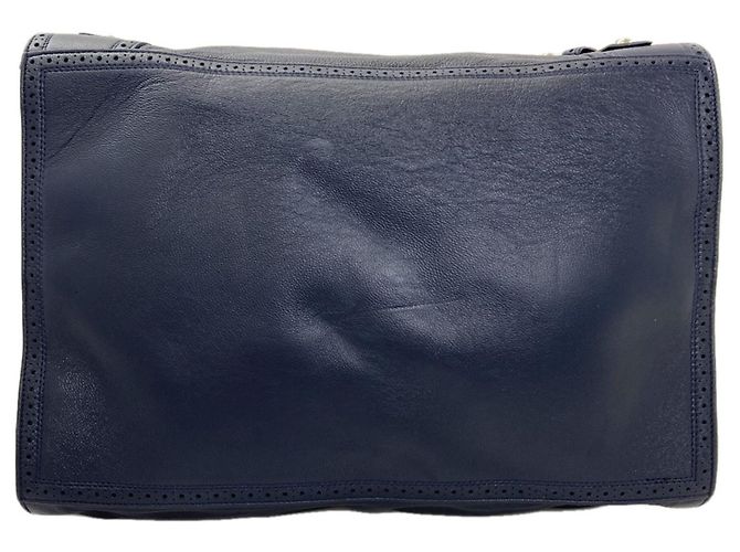 Borsa Balenciaga Rivacity Paper Blu navy - vista 4
