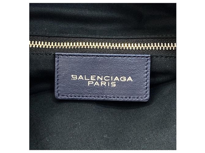 Borsa Balenciaga Rivacity Paper Blu navy - vista 6