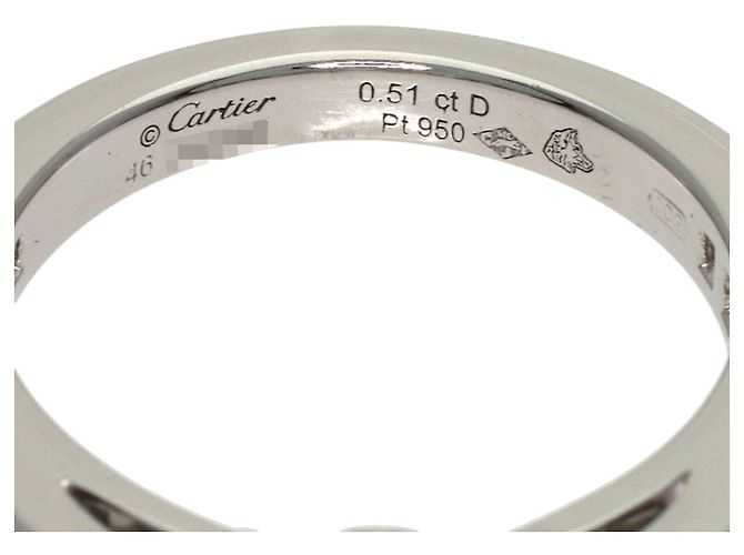 Anello Ballerina Cartier in platino e diamanti - vista 5