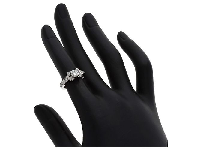 Anello Ballerina Cartier in platino e diamanti - vista 6