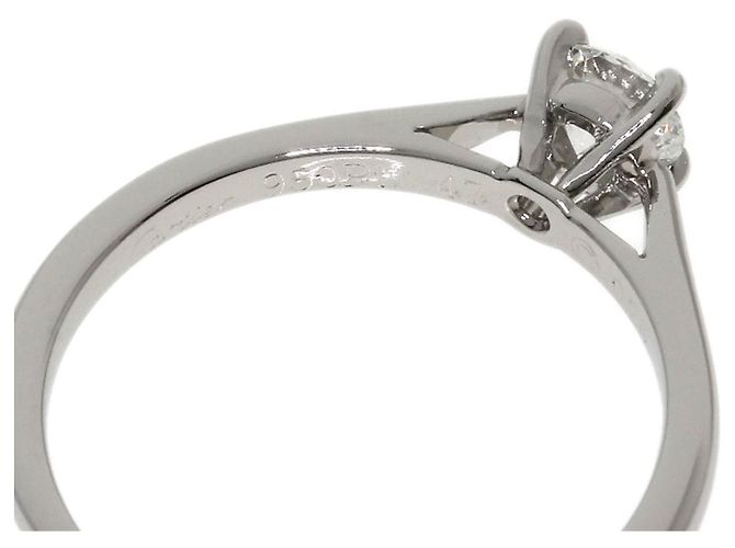 Cartier Platinum 950 Solitaire Diamond Ring - view 6