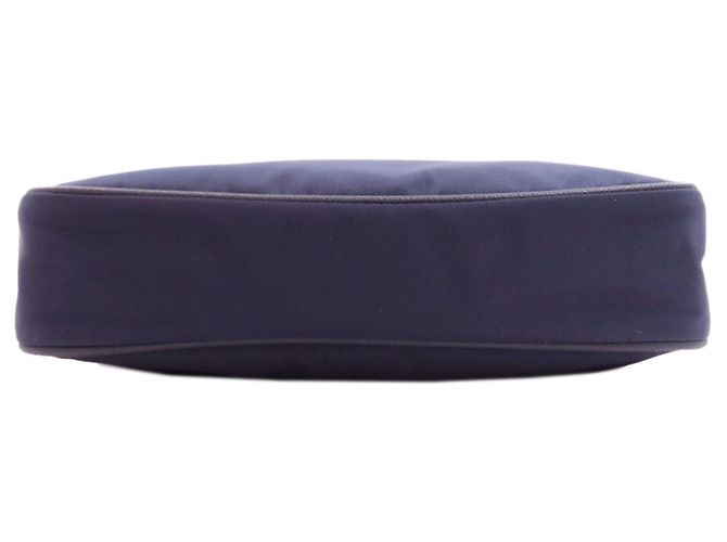 Borsa a tracolla Prada 2VH093 con logo metallico Blu navy - vista 4