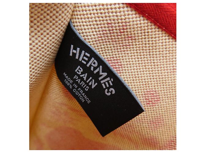 Hermès Pochette accessorio Yachting Hermes Rosso Beige - vista 6