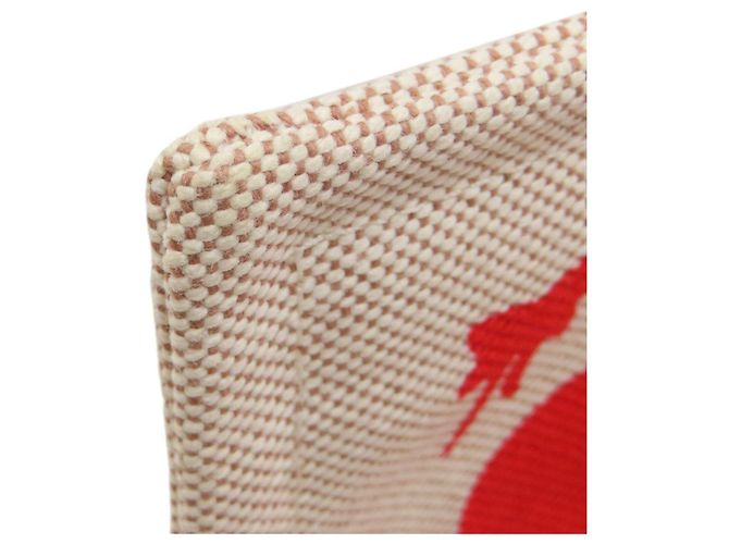 Hermès Pochette accessorio Yachting Hermes Rosso Beige - vista 9