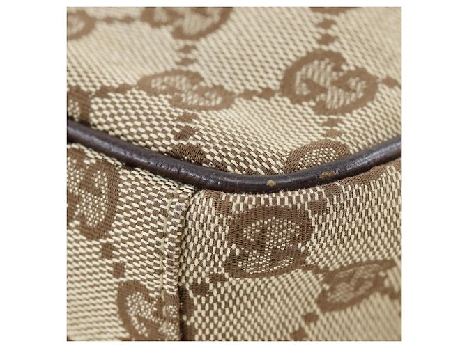 Borsa a tracolla Gucci in tela GG marrone - vista 4