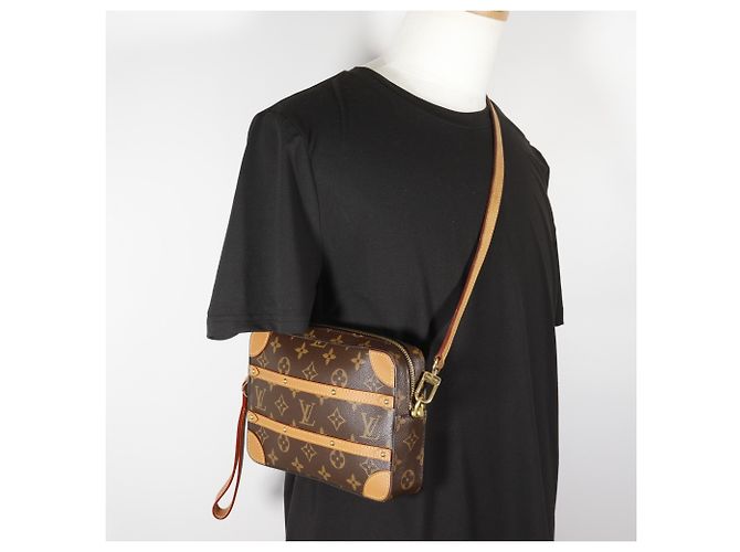 Borsa a Spalla Louis Vuitton Soft Trunk Posh Marrone Monogramma - vista 18