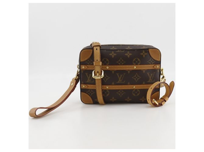 Borsa a Spalla Louis Vuitton Soft Trunk Posh Marrone Monogramma - vista 19