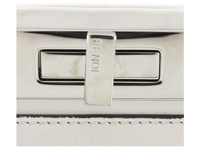 Borsa Fendi Peekaboo Medium Bianco - vista 14
