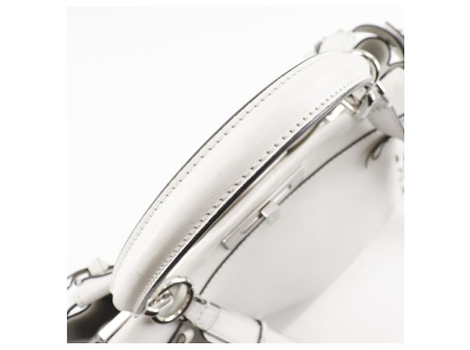 Borsa Fendi Peekaboo Medium Bianco - vista 5