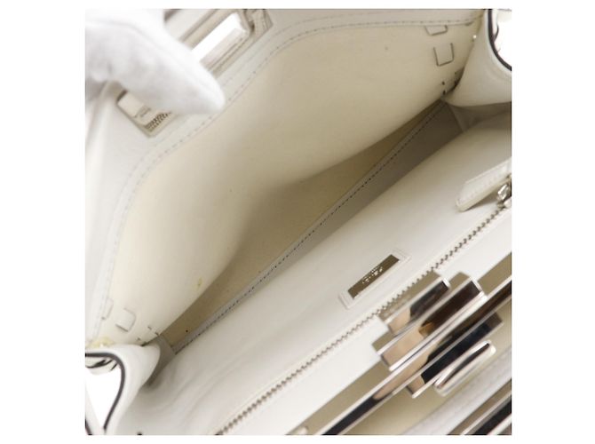 Borsa Fendi Peekaboo Medium Bianco - vista 6