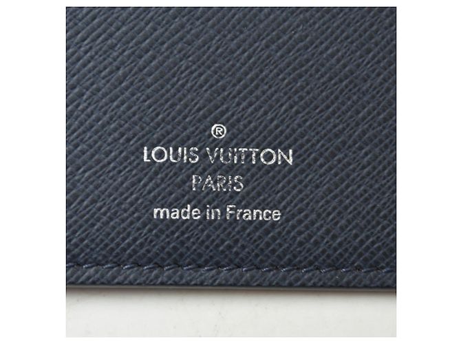 Portafoglio Louis Vuitton Portefeuille Brazza Taiga Ocean Blu - vista 8