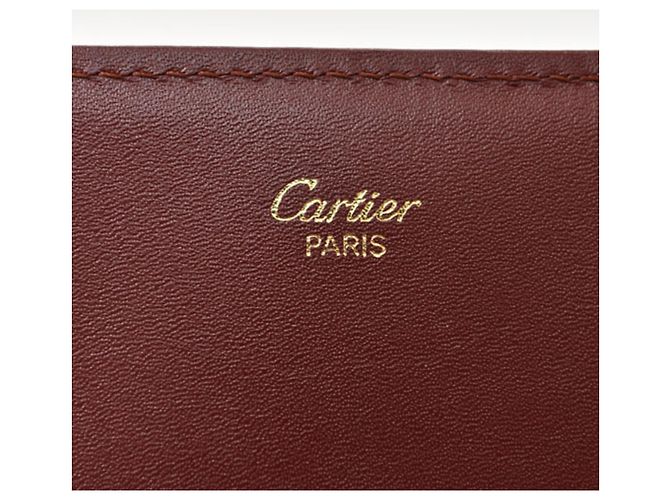 Clutch in pelle da uomo Cartier Nero Bordò - vista 10