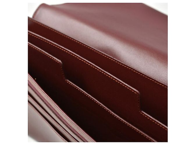 Clutch in pelle da uomo Cartier Nero Bordò - vista 12