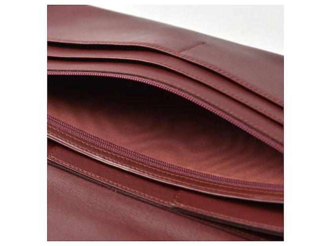 Clutch in pelle da uomo Cartier Nero Bordò - vista 14