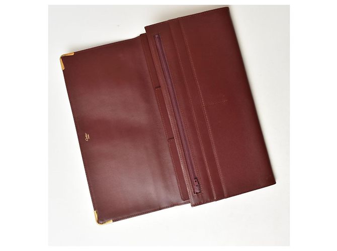 Clutch in pelle da uomo Cartier Nero Bordò - vista 16
