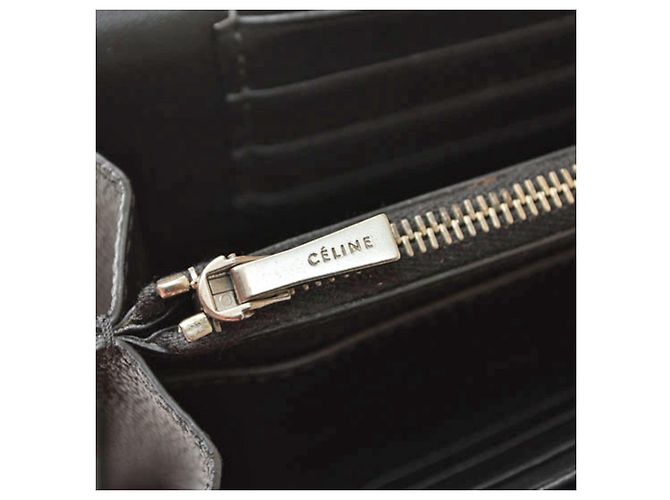 Céline Cartera de doble pliegue con solapa Celine Trotter Medium Negro - vista 11