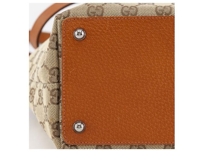 Gucci Tote Bag aus beige GG Canvas - Ansicht 12
