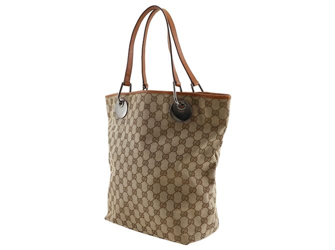 Gucci Tote Bag aus beige GG Canvas - Ansicht 2