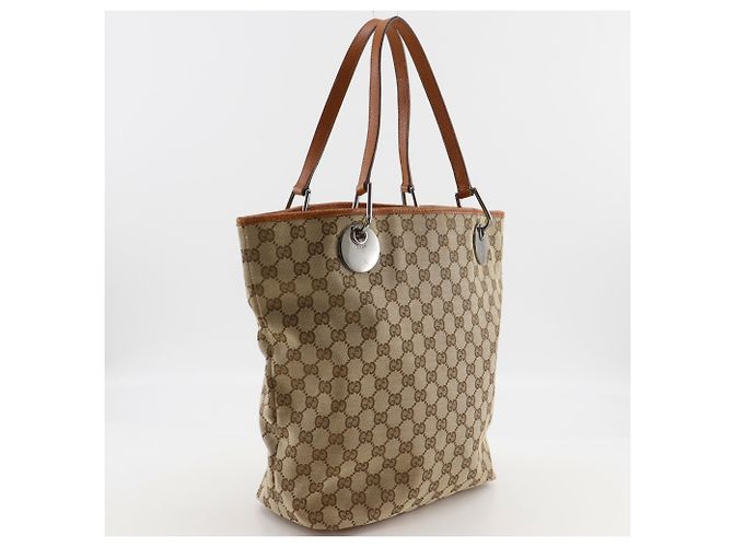 Gucci Tote Bag aus beige GG Canvas - Ansicht 3