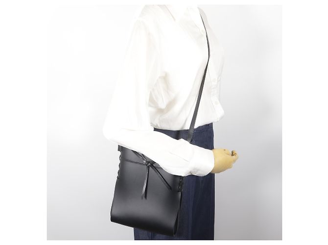 Piccola borsa a tracolla Loewe Ikebana Nero - vista 19