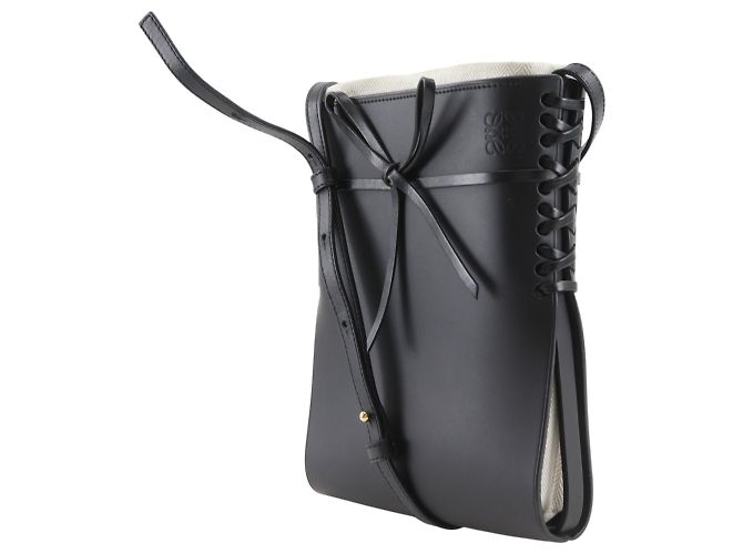 Piccola borsa a tracolla Loewe Ikebana Nero - vista 2