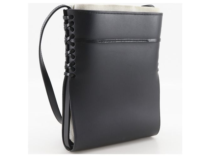 Piccola borsa a tracolla Loewe Ikebana Nero - vista 3