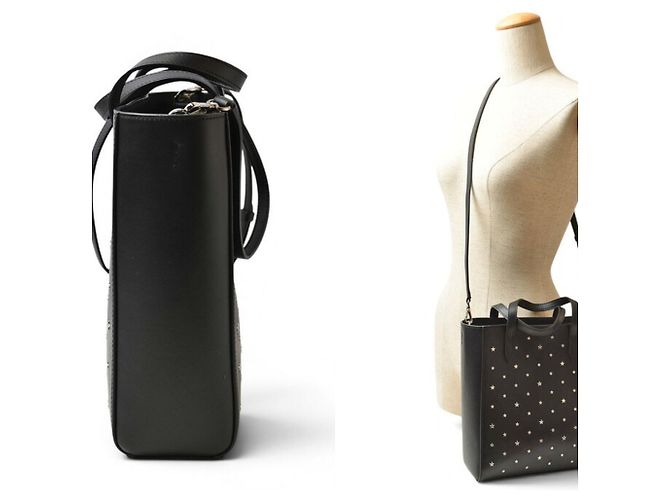 Borsa a tracolla Jimmy Choo Bria Tote N S Nero - vista 3