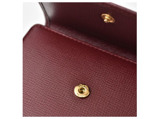 Cartier Bordeaux Leather Tri-fold Wallet - view 12