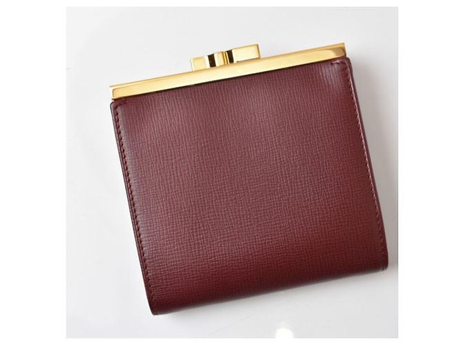 Cartier Bordeaux Leather Tri-fold Wallet - view 14