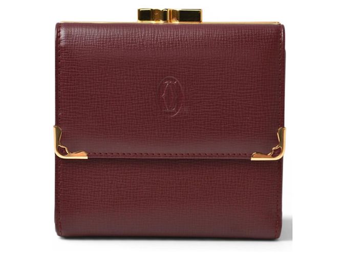 Cartier Bordeaux Leather Tri-fold Wallet - view 2