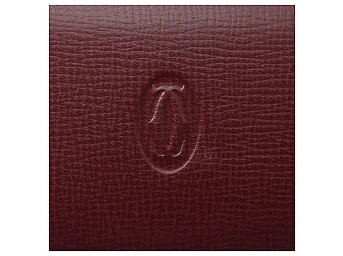 Cartier Bordeaux Leather Tri-fold Wallet - view 4