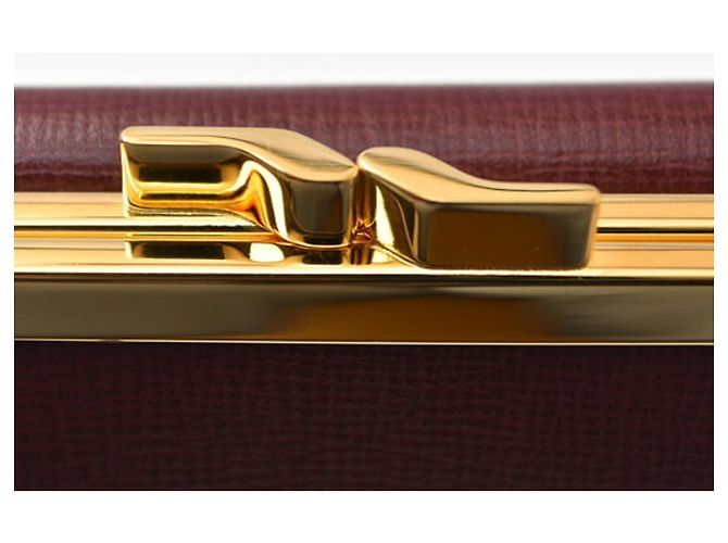 Cartier Bordeaux Leather Tri-fold Wallet - view 6