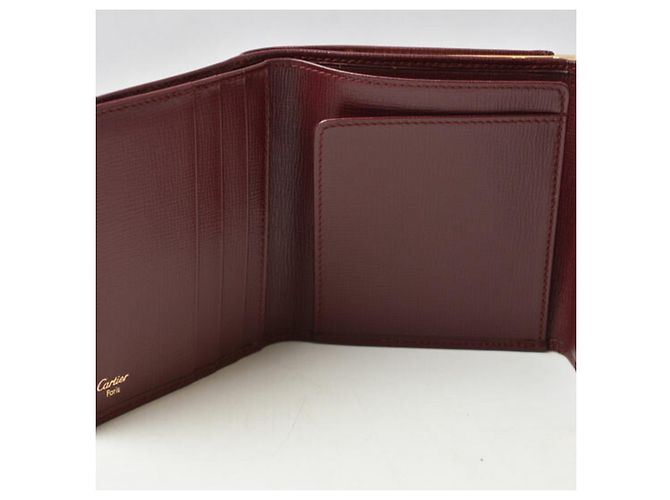 Cartier Bordeaux Leather Tri-fold Wallet - view 8