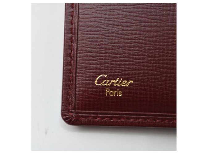 Cartier Bordeaux Leather Tri-fold Wallet - view 9