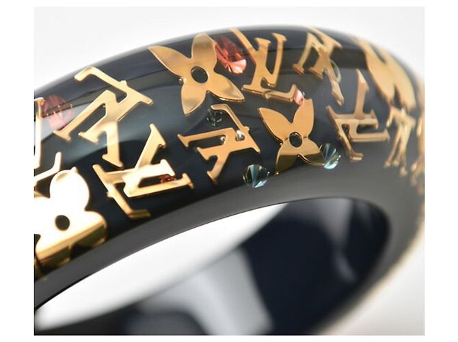Bracciale Bangle Louis Vuitton Inclusion GM Nero Rosso Blu - vista 5