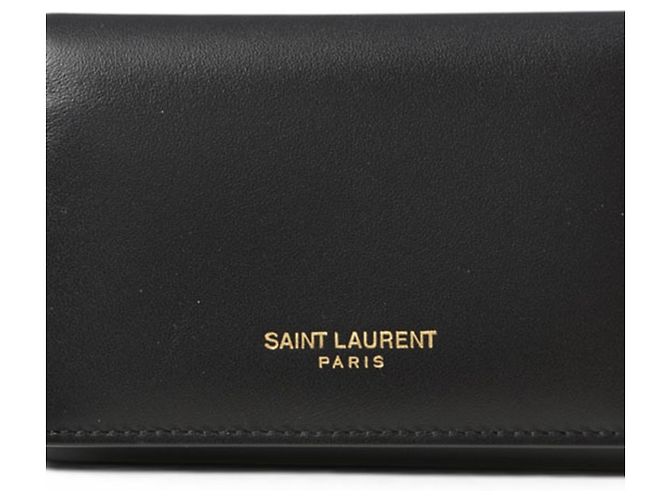 Portachiavi in pelle nera Saint Laurent Nero - vista 2