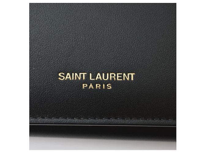 Portachiavi in pelle nera Saint Laurent Nero - vista 4