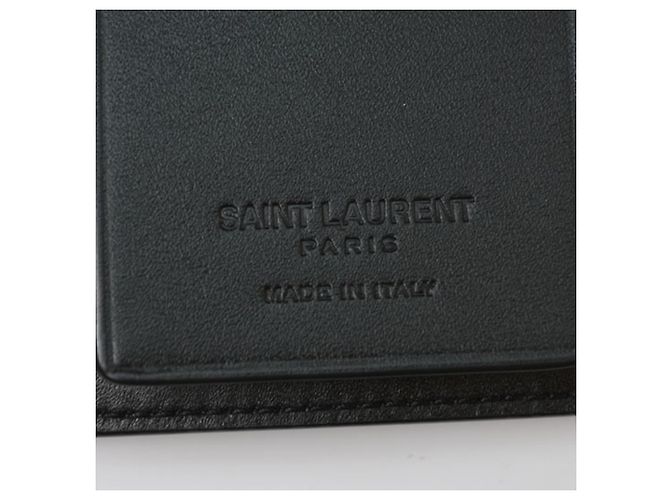 Portachiavi in pelle nera Saint Laurent Nero - vista 6
